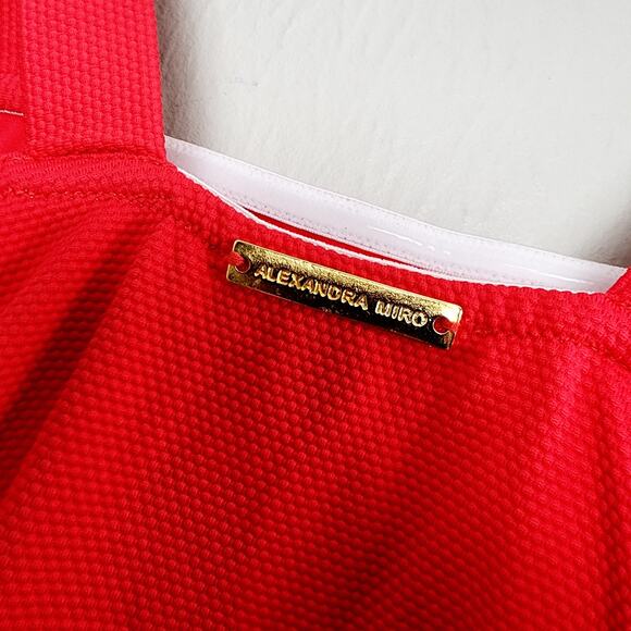 NEW Alexandra Miro Audrey Ribbed Ribbon Strap One Piece Swim Suit - Picture 16 of 16